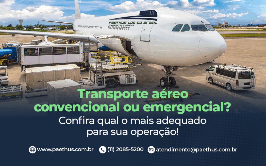 Transporte aéreo convencional ou emergencial? Confira qual o mais adequado para sua operação!
